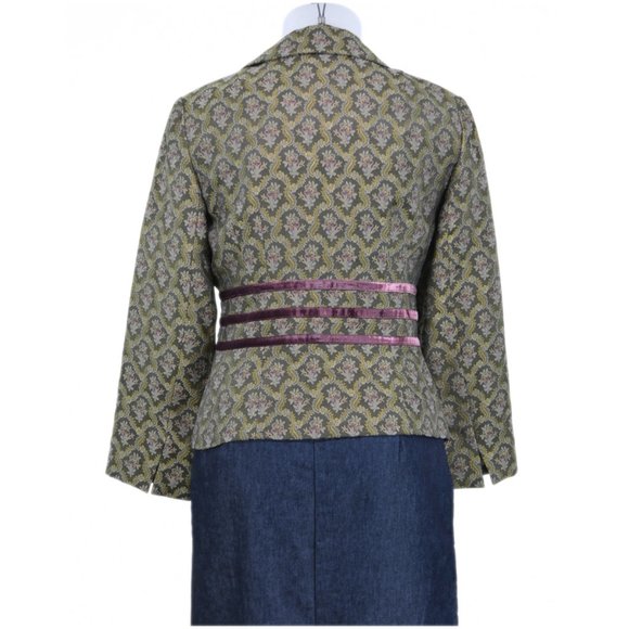 Nanette Lepore Green Floral Lined Blazer (S) - Picture 3 of 3